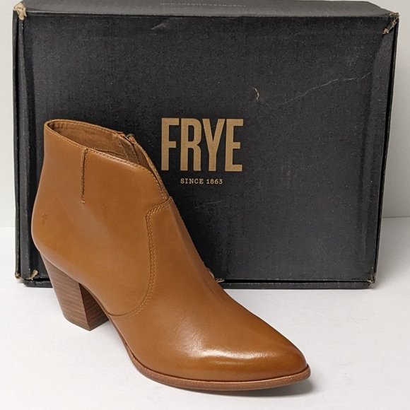 Frye Jennifer Ankle Booties, Brown Leather, Women's 9.5 M - Picture 2 of 7